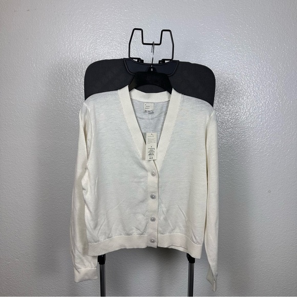 A New Day | Women's Cream Cardigan Sweater - Picture 1 of 7